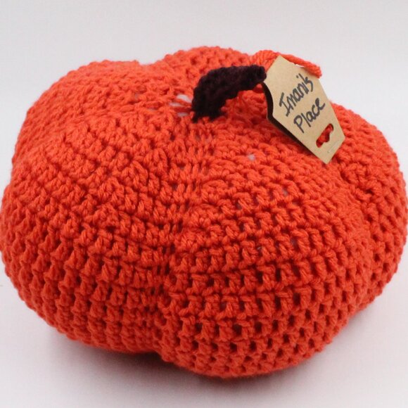 Handmade Crochet Acrylic Amigurumi Pumpkin Medium - Picture 2 of 4